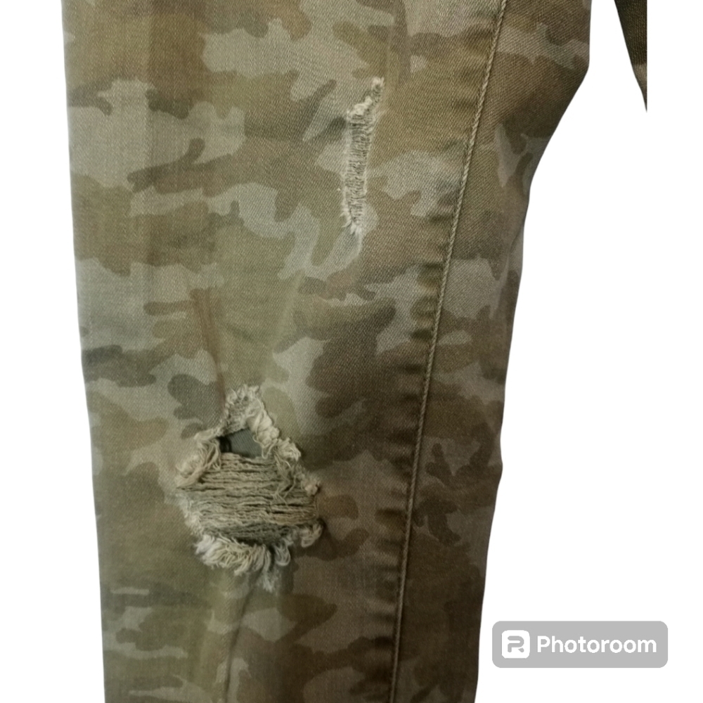 Zara Basic Denim Dept. Distressed Camo Skinny Jeans Size 8 - Picture 3 of 13